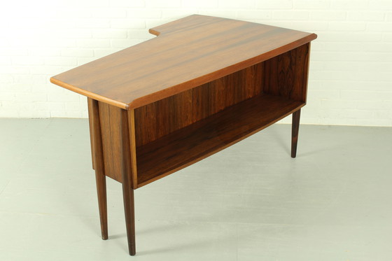 Image 1 of Mid Century Rosenholz Bumerang-Schreibtisch, 1960er Jahre
