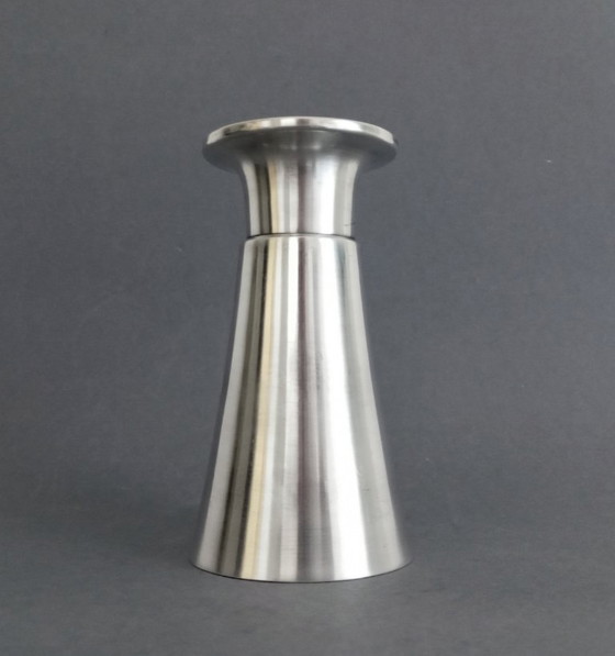 Image 1 of Vase Art déco argenté d'Eduard Hartmann Metallwarenfabrik Munich, années 1920, très rare