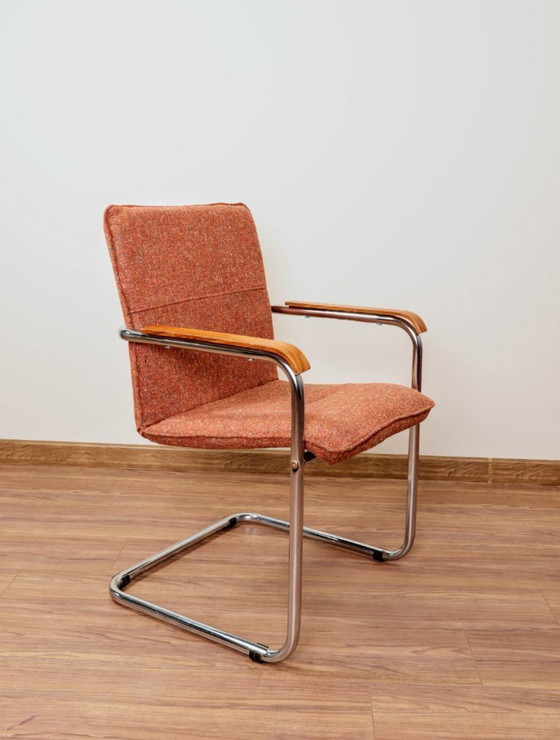 Image 1 of Vintage desk chair office burn orange Bauhaus design 
