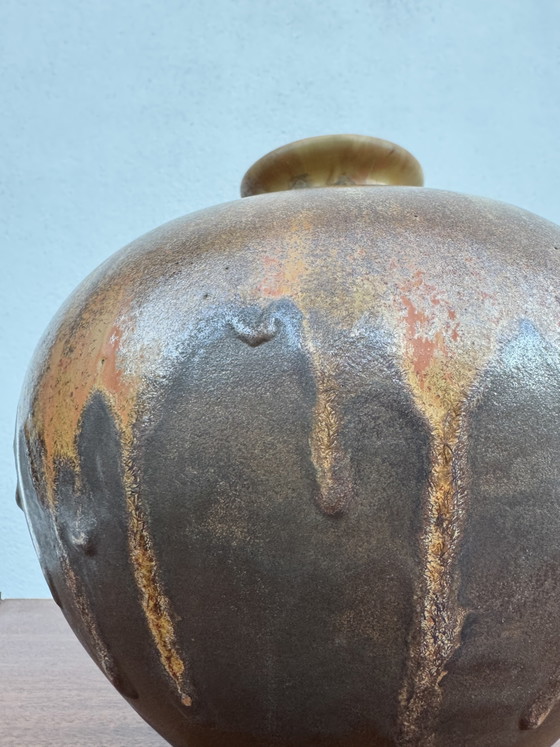 Grande Vaso Sfera Gres Fiammato Art Déco – Vasi, Ceramic (photo 11 of 14)