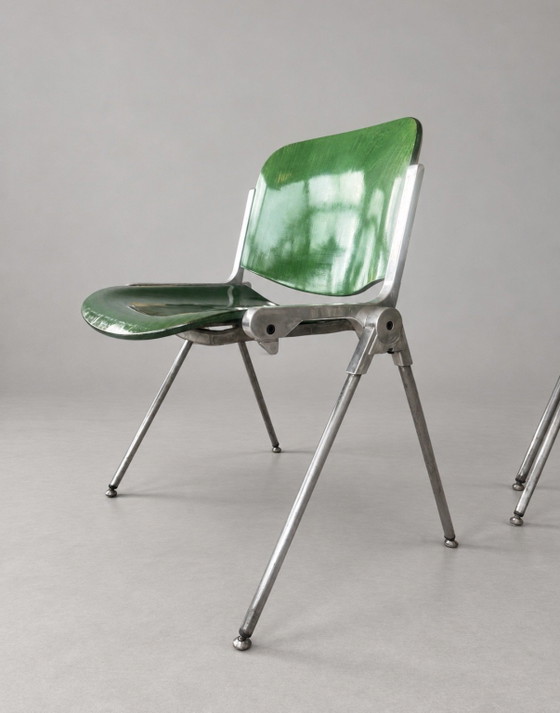 3x Vintage Agorà Chairs — Paolo Favaretto – Dining chairs, Aluminium, Metal (photo 4 of 15)