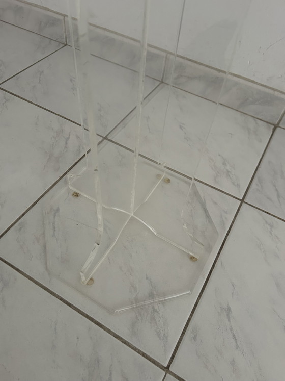 Image 1 of Supporto per piante vintage con colonna in plexiglass