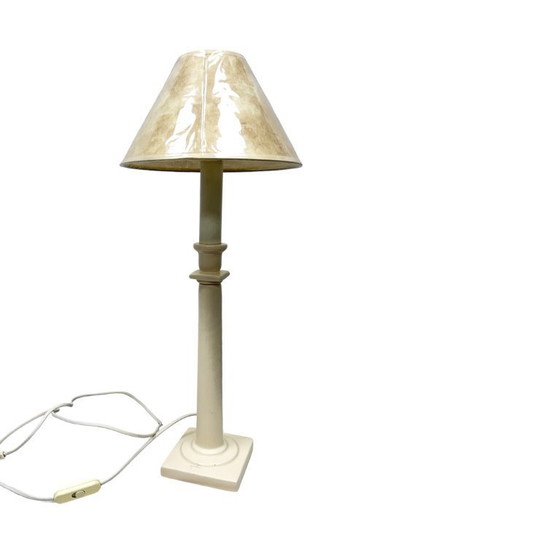 Table Lamp By Kostka France (Ref. T 200), Ceramic, 1970s/80s, Retro/Vintage Column Style. – Plastic (photo 5 of 16)