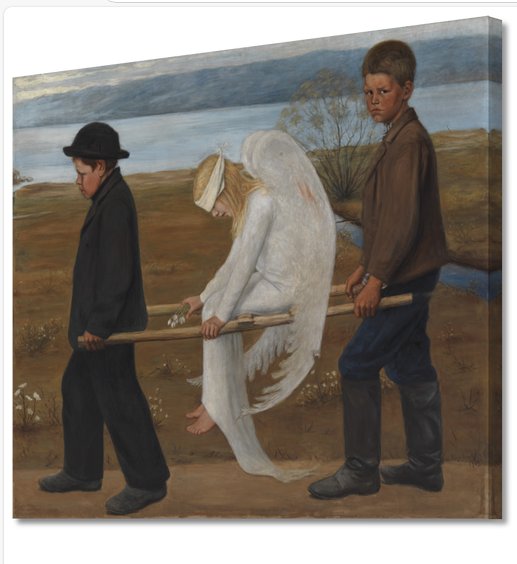 Image 1 of Hugo Simberg ---The Wounded Angel (Symbolism)