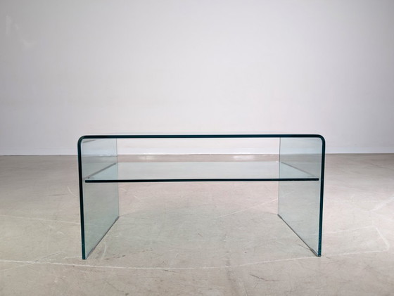 Image 1 of Originele glazen salontafel Sovet Italia Design bijzettafel