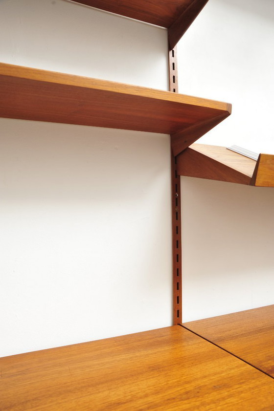 Image 1 of Modular wall shelf by Kai Kristiansen for Feldballes Møbelfabrik (1960s)