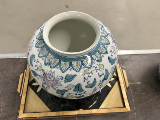 Image 1 of Grande vaso cinese con bloemmotief 1950-1980