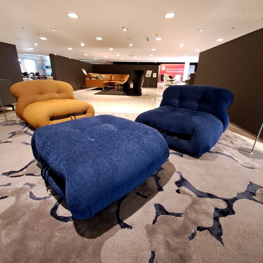 Cassina Soriana armchair met ottoman