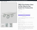 🏷️ VENTE - Table basse Fontana Arte « Tour Quadrato » – Gae Aulenti (1980)