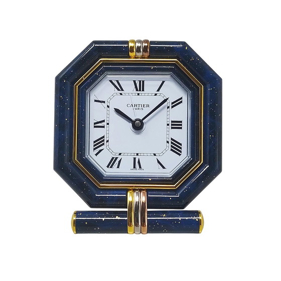 Image 1 of 1980S Gorgeous Cartier Alarm Clock Pendulette. Made In Swiss