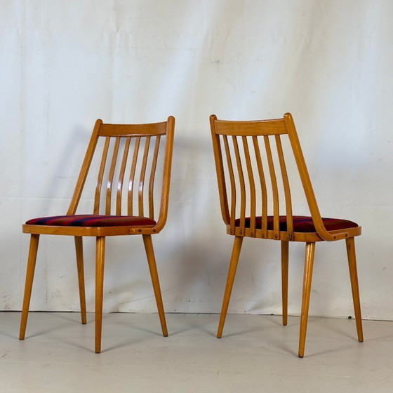 Image 1 of Satz von 4 ungarischen Esszimmerstühlen von Gabriel Frigyes, 1960er Jahre