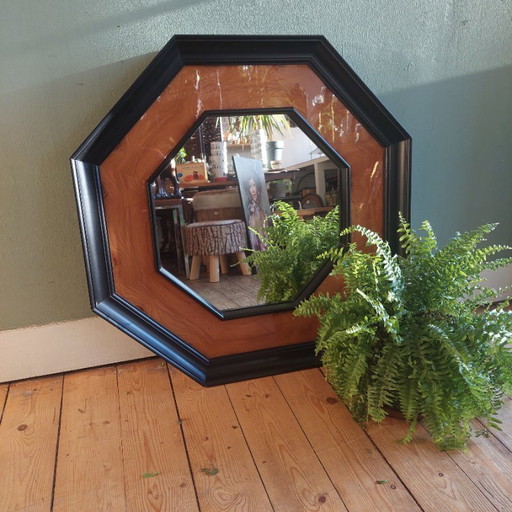 Vintage art deco mirror by Jean-Claude Mahey 