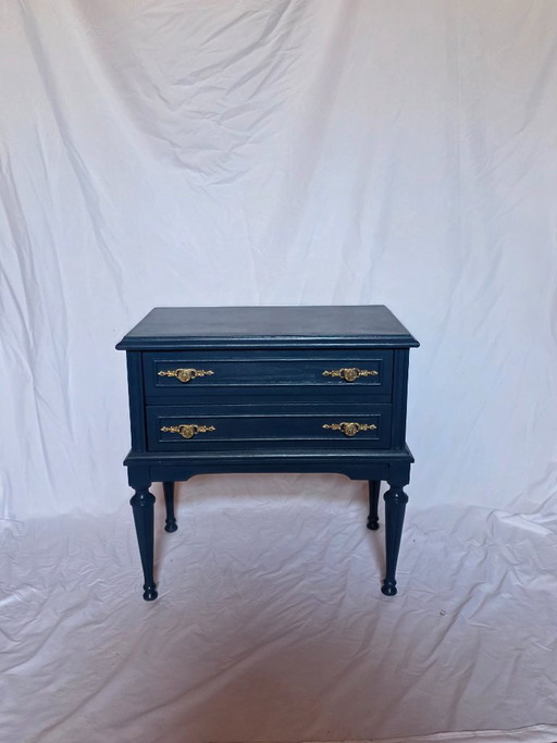Pair of Restored Vintage Bedside Tables in Louis XVI Style – nachtkastjes, Wood (photo 2 of 5)