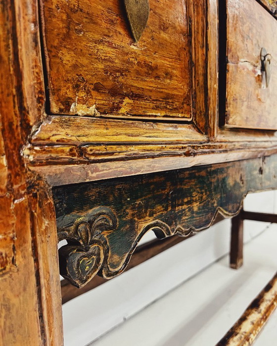 Image 1 of Antique wooden console table