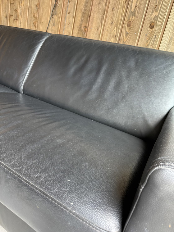 Image 1 of Schwarzes Ledersofa