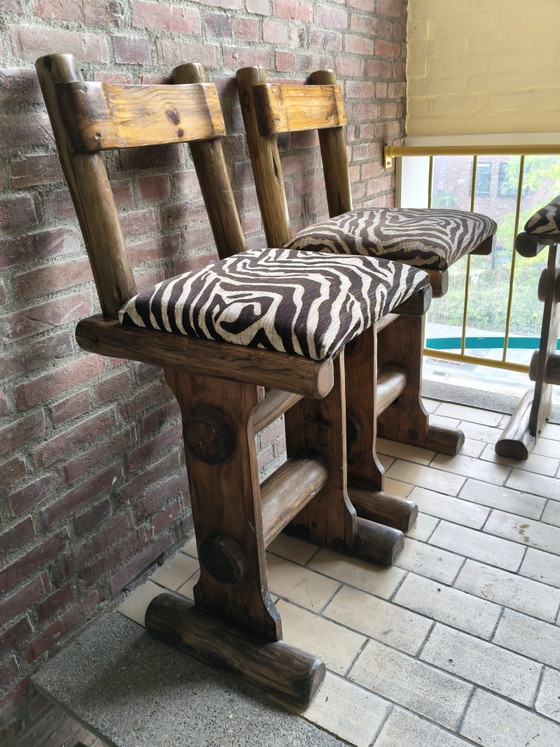 Image 1 of Mid-century modern vintage design brutalist bar stools