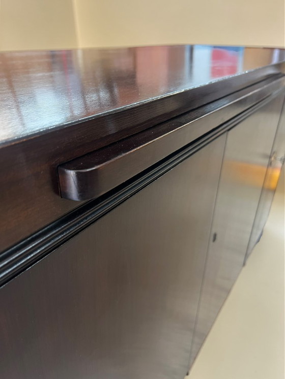 Image 1 of Art Deco / Streamline sideboard / credenza with original marble top – ca. 1930–1950, in the style of the Deutsche Werkstätten