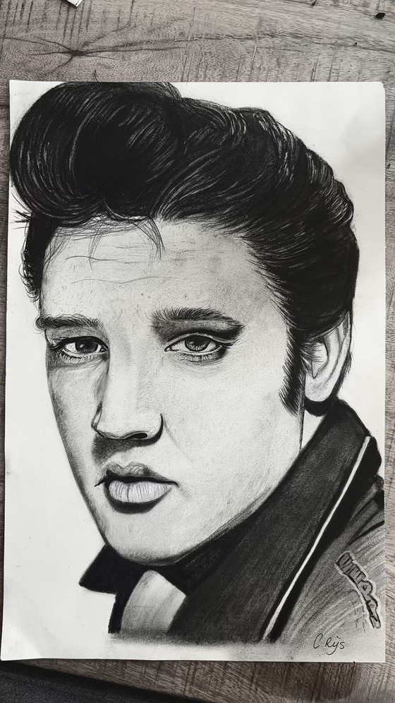 Image 1 of Elvis Presley A3 drawing