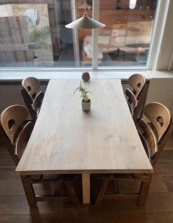 Image 1 of Spanish Brutalist "Fishbone" chairs