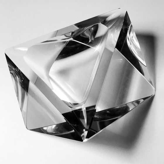 Image 1 of Vintage modernistische asbak - Kristal - 1970