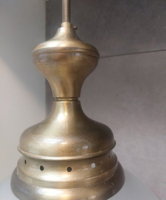 Art Deco 1920/1930 30 Diameter 5 Kg Fully Restored – Lighting, Glass, Brass (photo 5 of 9)