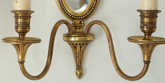 Image 1 of Coppia di applique in bronzo in stile Luigi XVI di Lucien Gau