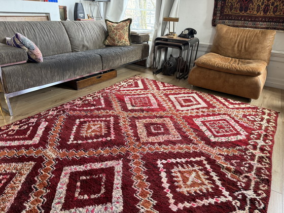 Image 1 of Grand tapis marocain vintage – 281 x 181 cm – Laine à poils longs