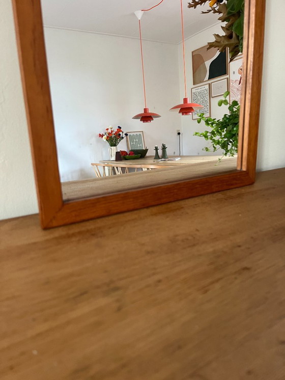 Image 1 of Vintage Danish teak mirror - midcentury mirror