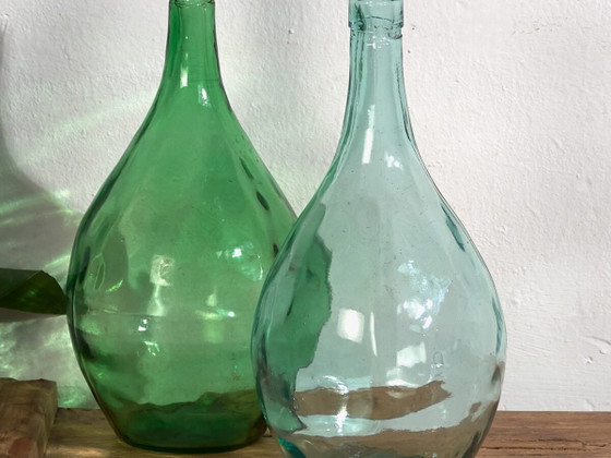 Antique glass vases (c.1920). Set of 2 pieces #49 (photo 2 of 10)
