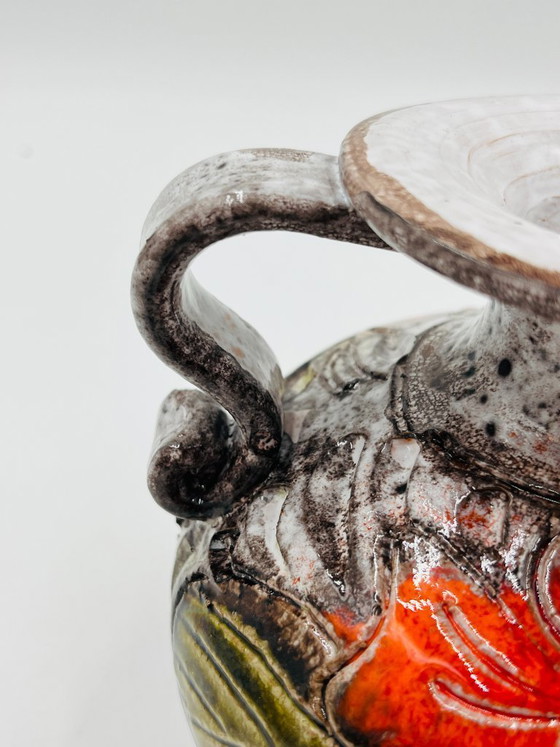 Image 1 of "Flower Power" Ball Vase – Vintage Italian Ceramic (Brutalist Style)