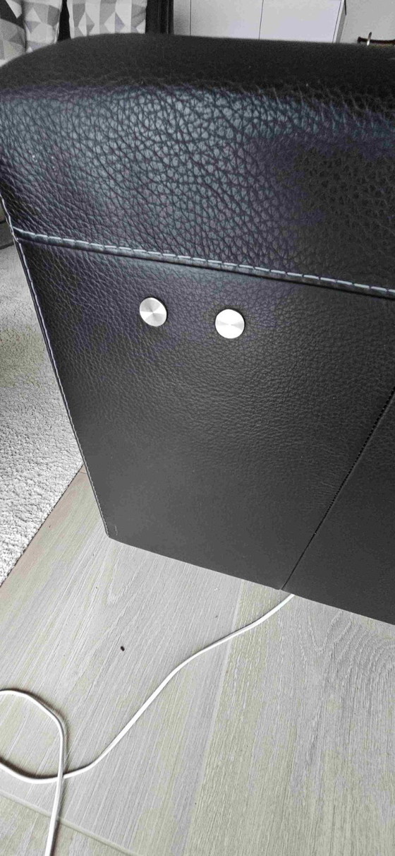 Poltrona in pelle nera – Divani 2 posti, Leather, Metal (photo 6 of 8)
