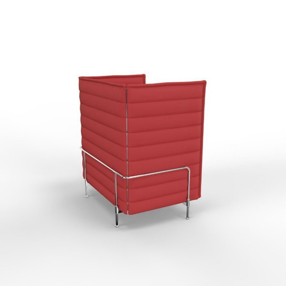 Image 1 of Sofá de dos plazas Vitra Alcove con respaldo alto, rojo.