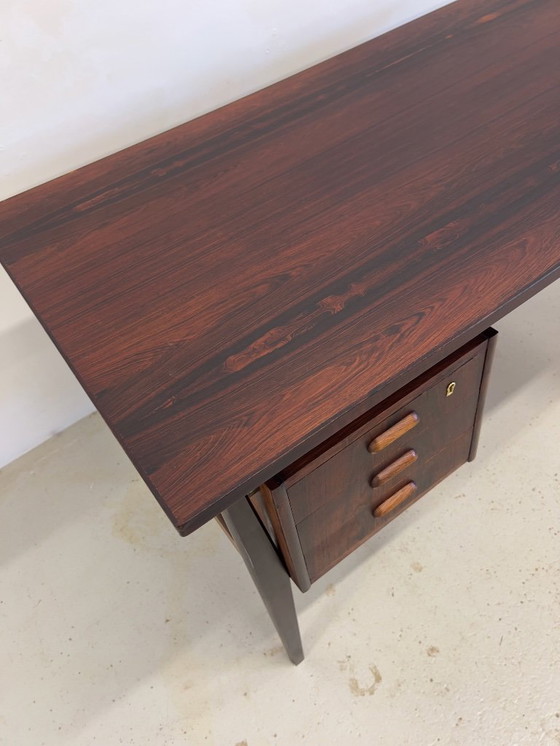 Image 1 of Rosewood Desk By Gunnar Nielsen For Tibergaard, 1960s.