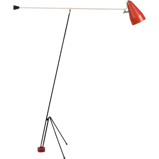 Vintage vloerlamp model "Nx29" van Louis Christiaan Kalff, Nederland 1950