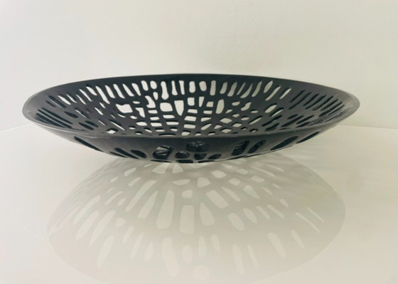 Image 1 of Graphic design bowl made of black coated steel