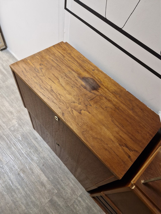 Vintage Wall System / Wall cabinet Simplalux 70s – Metal, Wood (photo 12 of 12)