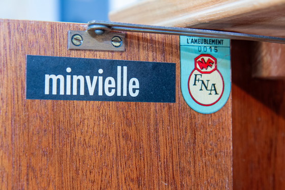 Image 1 of Enfilade Minvielle, Frêne Et Acajou, Années 50, État +++
