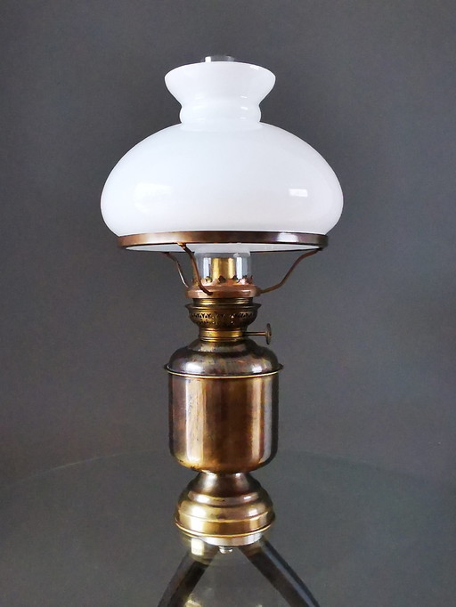 Mr. Holland, Öllampe mit Schirm, 1950er Jahre