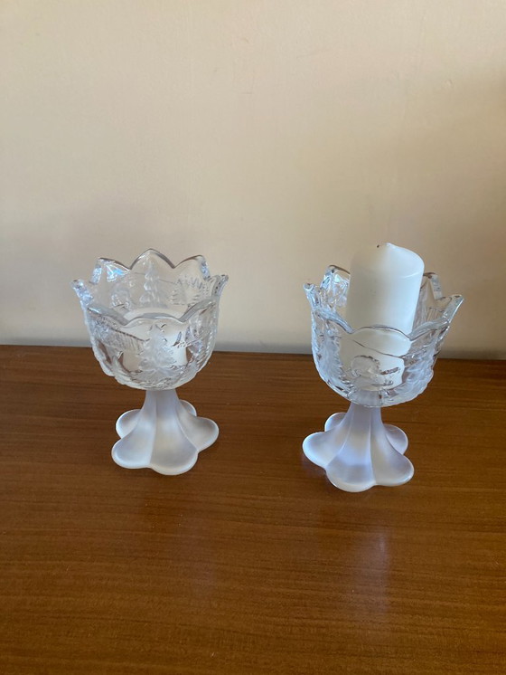 Image 1 of 2 x Walther Glass Winterland candle holders