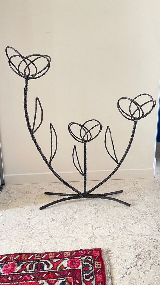 Image 1 of Mensola per piante in acciaio curvo vintage