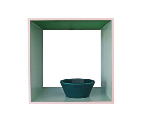 % SALE % -- Box - vintage wooden wall shelf (green)