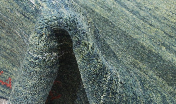 Image 1 of Tapis Gabbeh persan moderne original en laine, 188 x 100 cm, excellent état.