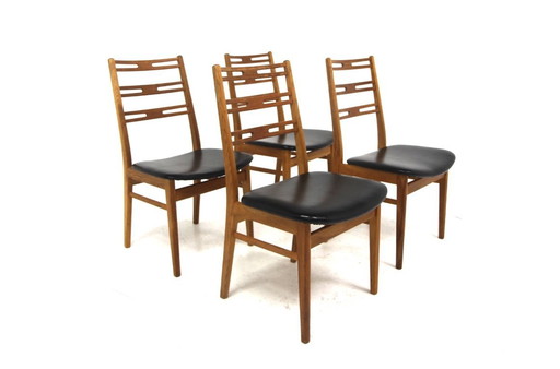 Set di 4 sedie scandinave in rovere, Svezia, 1960