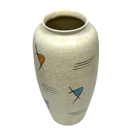 Image 1 of Bay Keramik West-Duitsland Vintage Vloervaas uit de jaren 60 Abstracte New Look