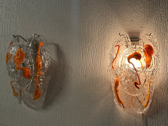 Image 1 of 2 Mid-Century wandlichten Vistosi Murano