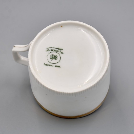 Image 1 of Art Déco Porcelain Coffee Set „Modern”, Porzellanfabrik Merkelsgrün, Czechoslovakia