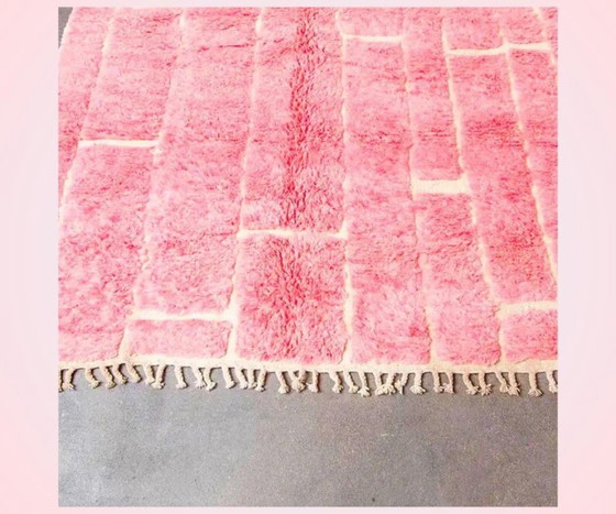 Image 1 of Tappeto berbero artigianale marocchino rosa, 200 cm x 300 cm