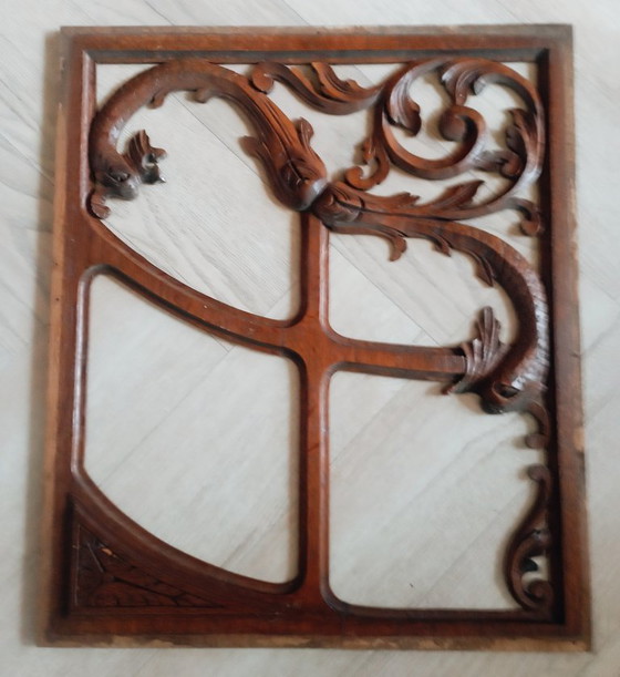 Image 1 of Sehr schöne antike Holzschnitzerei Art Nouveau