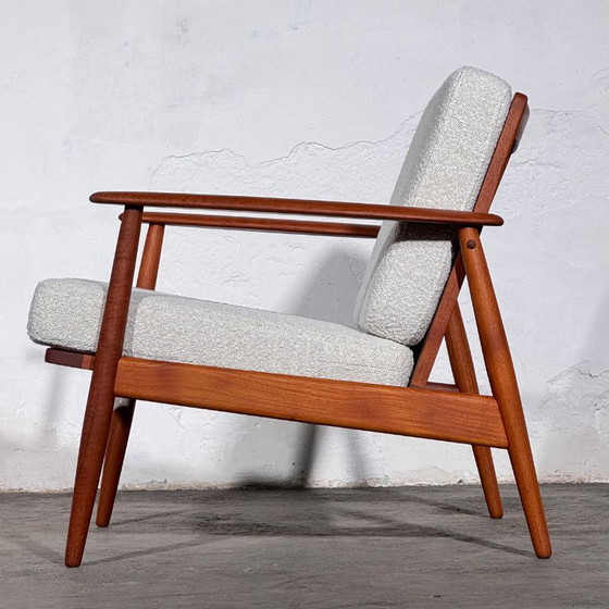John Bone Teakhouten loungeset met twee fauteuils, volledig gerenoveerd. – 3-5 zitsbanken, Textile (photo 5 of 21)