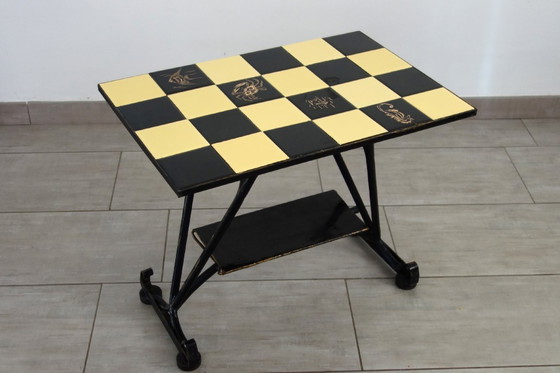 Image 1 of Vintage metal and ceramic side table from the 1950s/60s